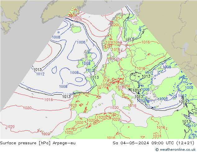 pression de l'air Arpege-eu sam 04.05.2024 09 UTC