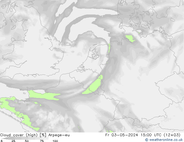 Wolken (hohe) Arpege-eu Fr 03.05.2024 15 UTC