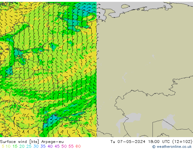  10 m Arpege-eu  07.05.2024 18 UTC