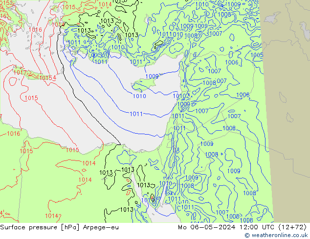 pressão do solo Arpege-eu Seg 06.05.2024 12 UTC