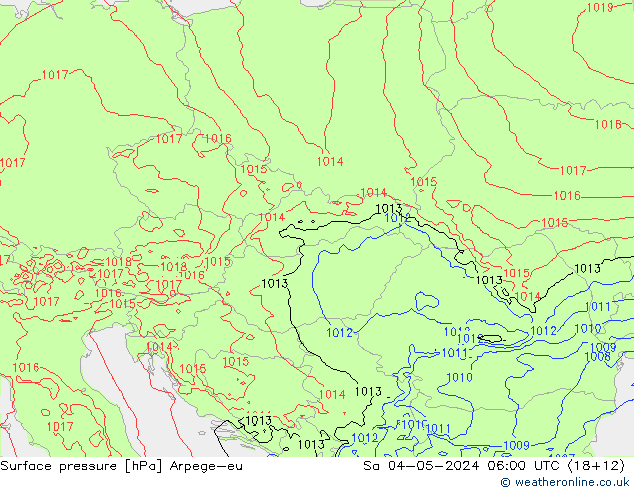 pression de l'air Arpege-eu sam 04.05.2024 06 UTC