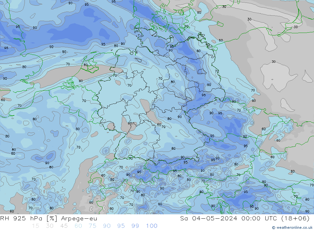 RV 925 hPa Arpege-eu za 04.05.2024 00 UTC