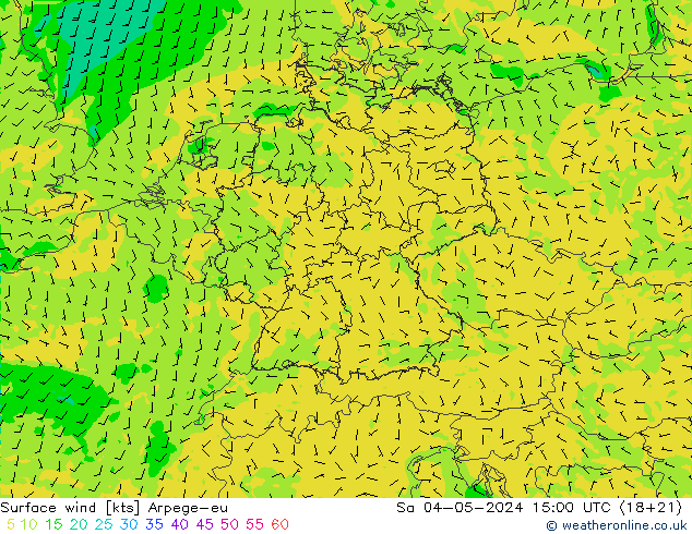 Bodenwind Arpege-eu Sa 04.05.2024 15 UTC