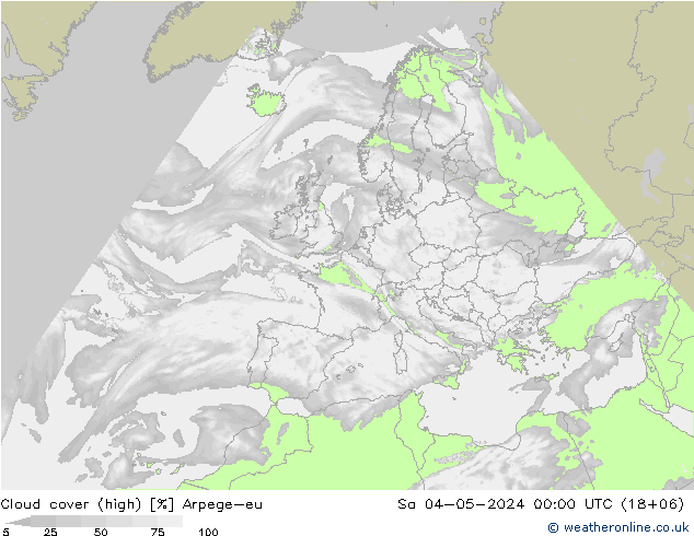 Bulutlar (yüksek) Arpege-eu Cts 04.05.2024 00 UTC