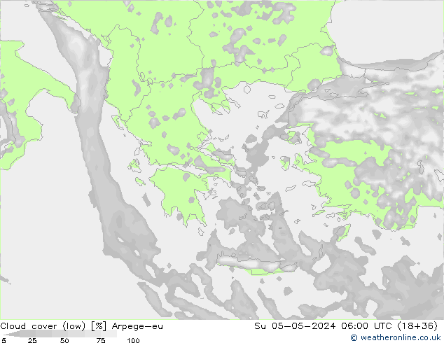 Wolken (tief) Arpege-eu So 05.05.2024 06 UTC