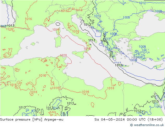 pression de l'air Arpege-eu sam 04.05.2024 00 UTC