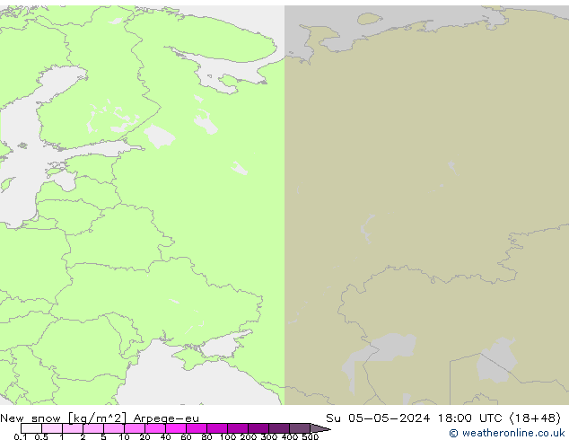 Verse sneeuw Arpege-eu zo 05.05.2024 18 UTC