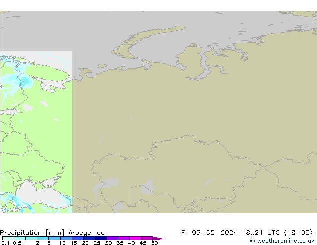 Yağış Arpege-eu Cu 03.05.2024 21 UTC