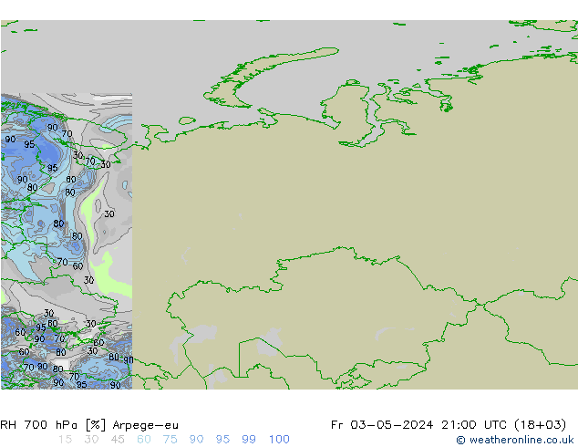 RV 700 hPa Arpege-eu vr 03.05.2024 21 UTC