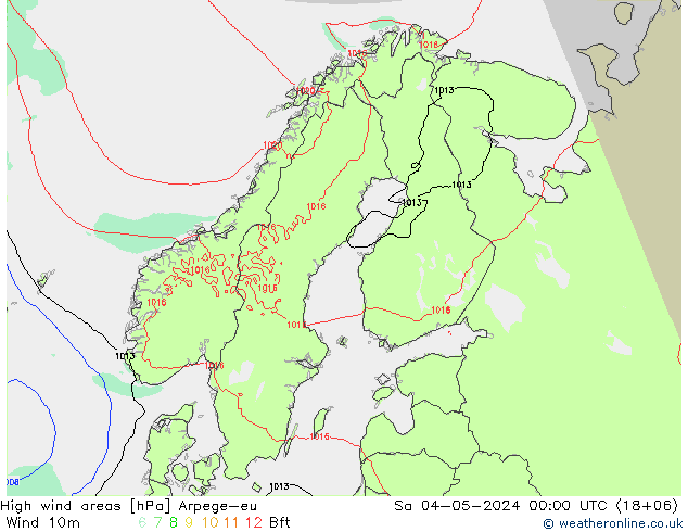 yüksek rüzgarlı alanlar Arpege-eu Cts 04.05.2024 00 UTC