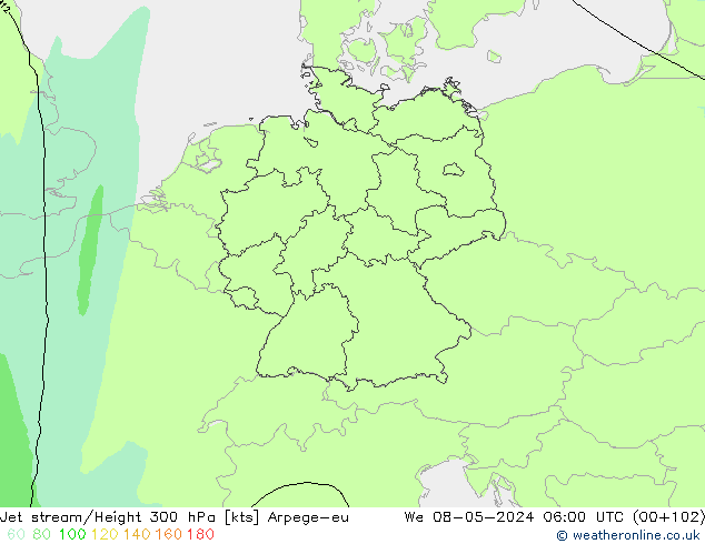 Prąd strumieniowy Arpege-eu śro. 08.05.2024 06 UTC