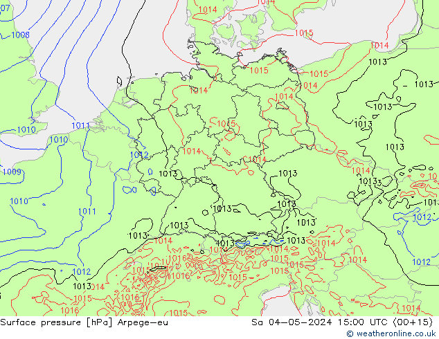 ciśnienie Arpege-eu so. 04.05.2024 15 UTC