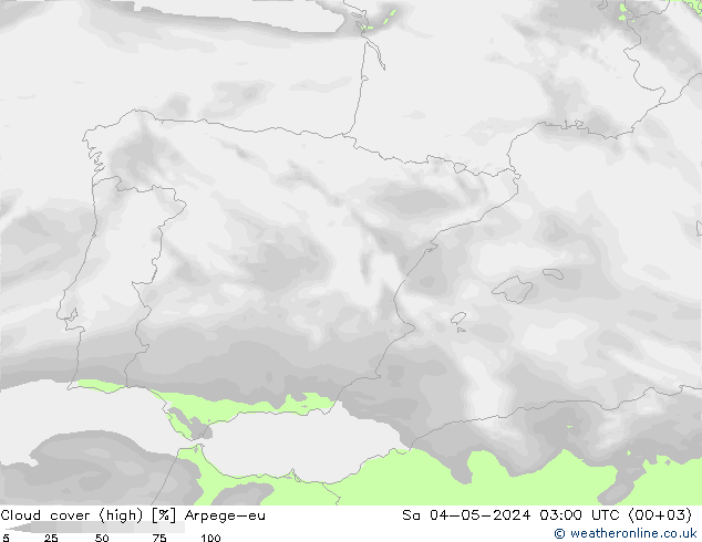 Bewolking (Hoog) Arpege-eu za 04.05.2024 03 UTC