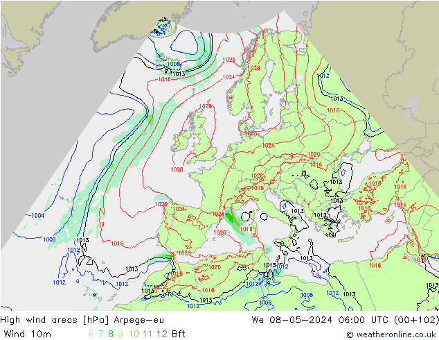 Sturmfelder Arpege-eu Mi 08.05.2024 06 UTC