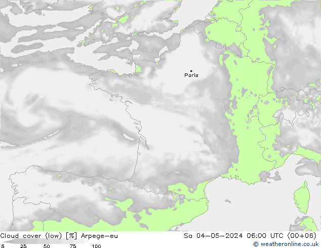 Wolken (tief) Arpege-eu Sa 04.05.2024 06 UTC