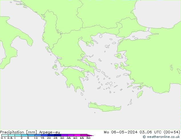 Niederschlag Arpege-eu Mo 06.05.2024 06 UTC