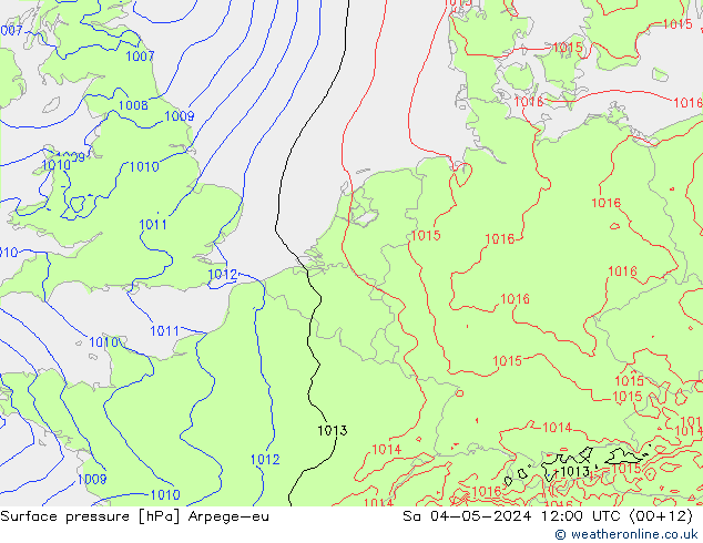 Luchtdruk (Grond) Arpege-eu za 04.05.2024 12 UTC