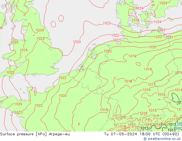 ciśnienie Arpege-eu wto. 07.05.2024 18 UTC