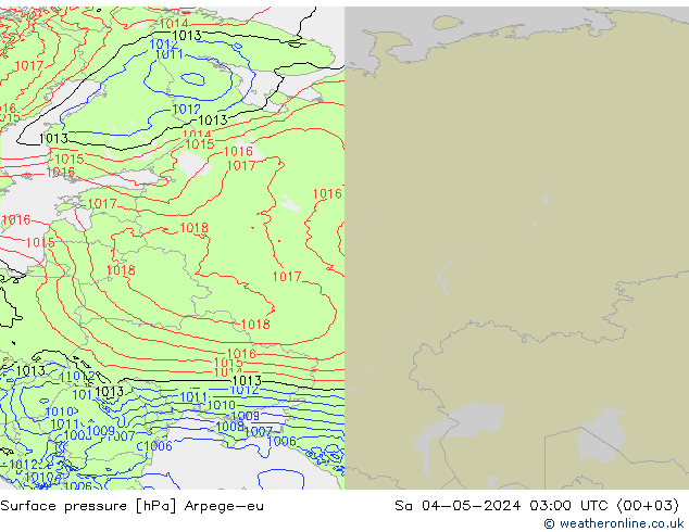 pression de l'air Arpege-eu sam 04.05.2024 03 UTC