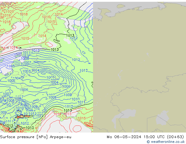Luchtdruk (Grond) Arpege-eu ma 06.05.2024 15 UTC