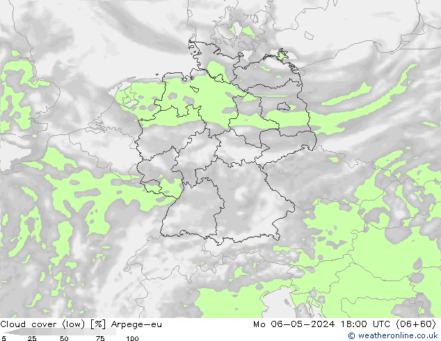 Nubi basse Arpege-eu lun 06.05.2024 18 UTC