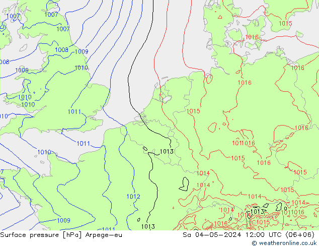 pressão do solo Arpege-eu Sáb 04.05.2024 12 UTC