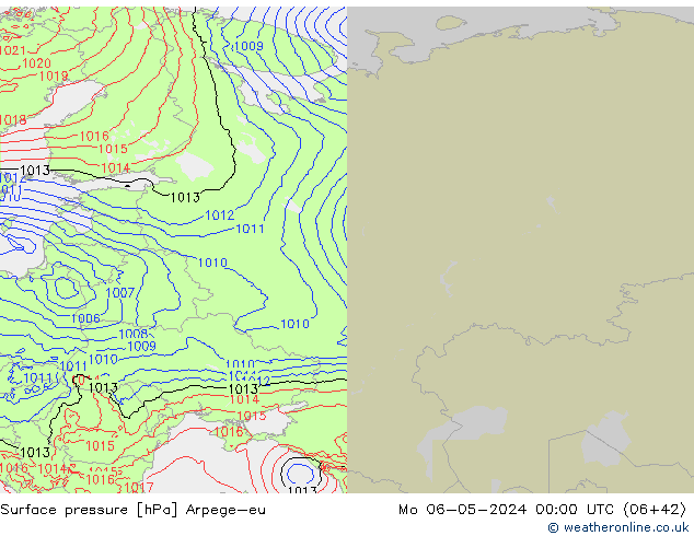 Luchtdruk (Grond) Arpege-eu ma 06.05.2024 00 UTC
