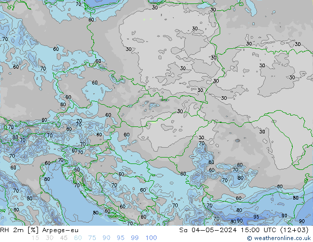 RH 2m Arpege-eu  04.05.2024 15 UTC