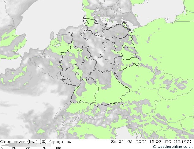 Nubes bajas Arpege-eu sáb 04.05.2024 15 UTC