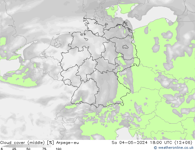 Nubes medias Arpege-eu sáb 04.05.2024 18 UTC