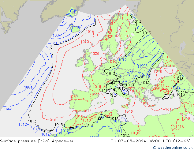 ciśnienie Arpege-eu wto. 07.05.2024 06 UTC