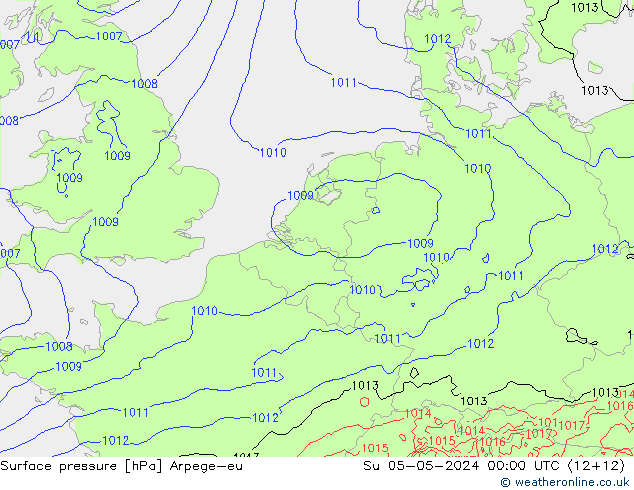 Bodendruck Arpege-eu So 05.05.2024 00 UTC