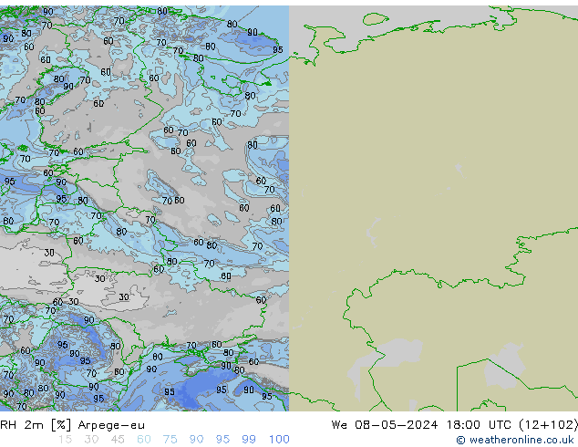 2m Nispi Nem Arpege-eu Çar 08.05.2024 18 UTC