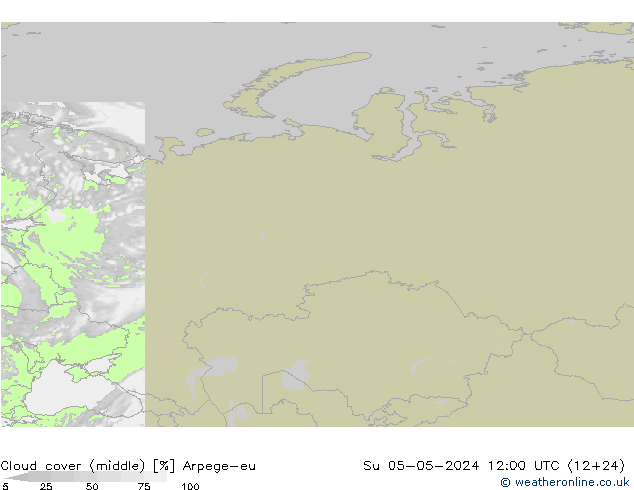 облака (средний) Arpege-eu Вс 05.05.2024 12 UTC