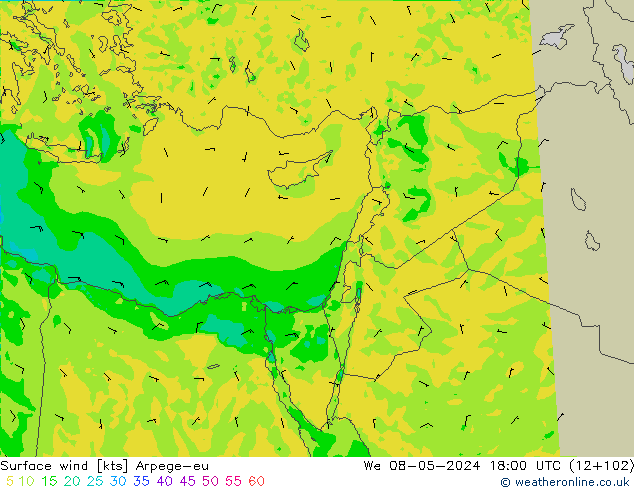  10 m Arpege-eu  08.05.2024 18 UTC
