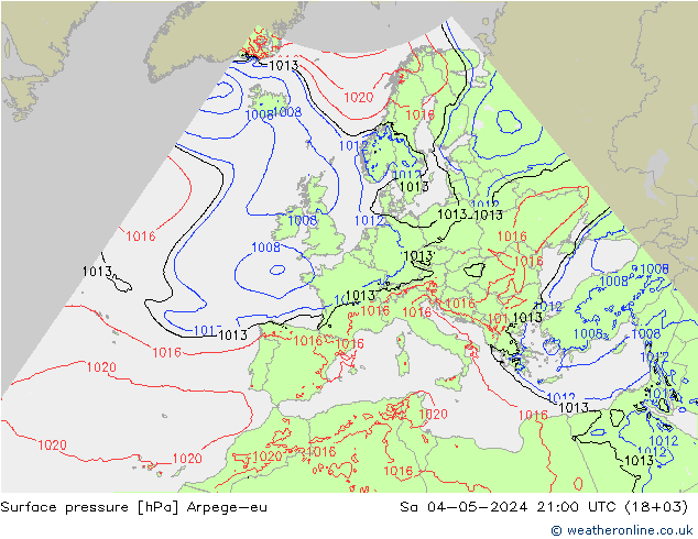ciśnienie Arpege-eu so. 04.05.2024 21 UTC