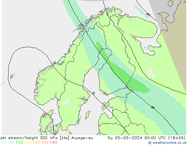 Jet Akımları Arpege-eu Paz 05.05.2024 00 UTC