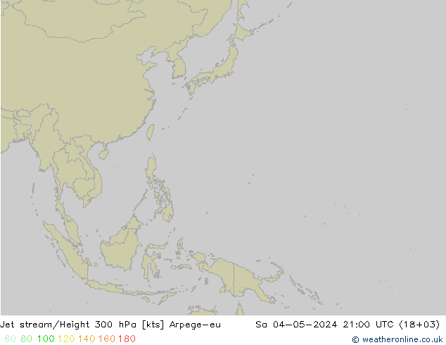 Jet stream/Height 300 hPa Arpege-eu Sa 04.05.2024 21 UTC