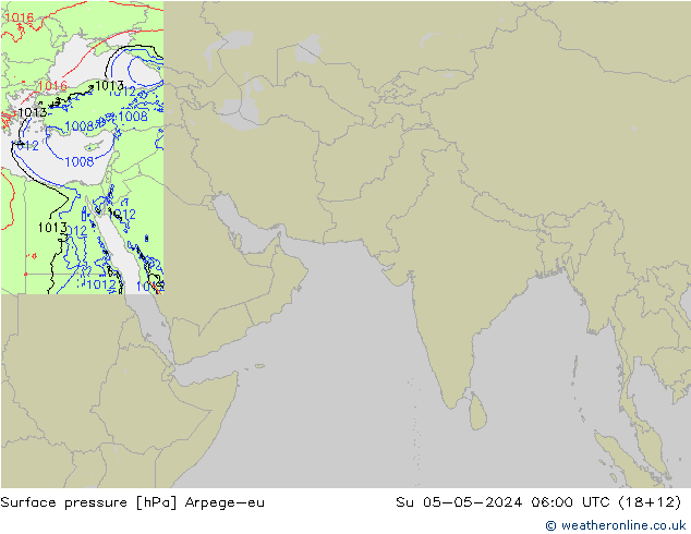 Yer basıncı Arpege-eu Paz 05.05.2024 06 UTC