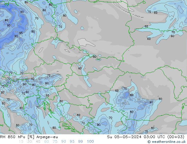 RV 850 hPa Arpege-eu zo 05.05.2024 03 UTC