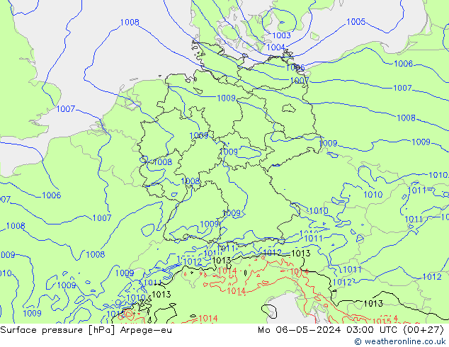 Luchtdruk (Grond) Arpege-eu ma 06.05.2024 03 UTC