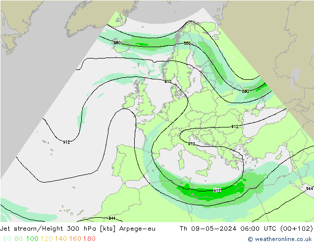 Polarjet Arpege-eu Do 09.05.2024 06 UTC