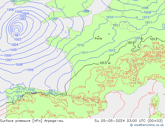 ciśnienie Arpege-eu nie. 05.05.2024 03 UTC