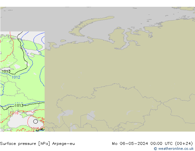 pression de l'air Arpege-eu lun 06.05.2024 00 UTC