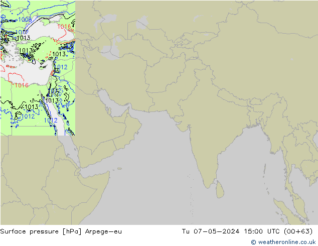 Yer basıncı Arpege-eu Sa 07.05.2024 15 UTC
