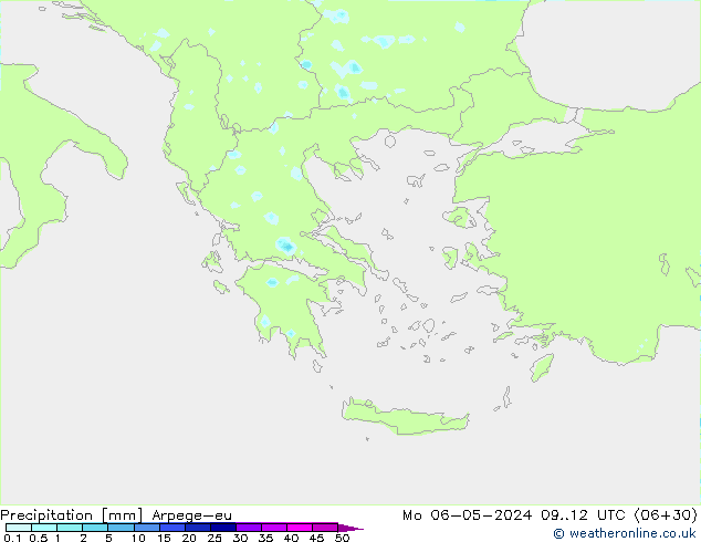 Yağış Arpege-eu Pzt 06.05.2024 12 UTC