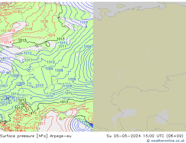 Yer basıncı Arpege-eu Paz 05.05.2024 15 UTC