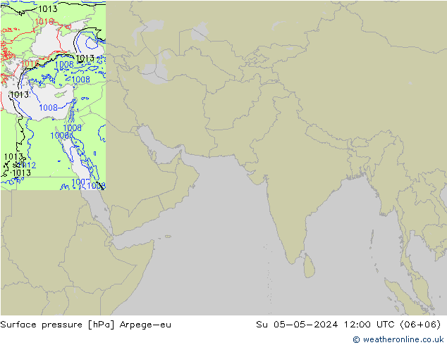 приземное давление Arpege-eu Вс 05.05.2024 12 UTC