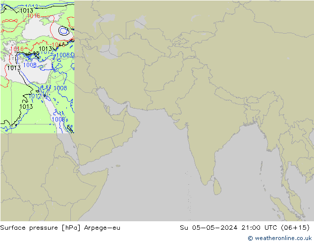 Surface pressure Arpege-eu Su 05.05.2024 21 UTC