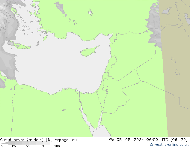 Nubes medias Arpege-eu mié 08.05.2024 06 UTC